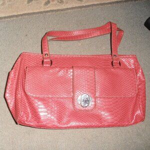 Sag Harbor Pink Snakeskin Handbag